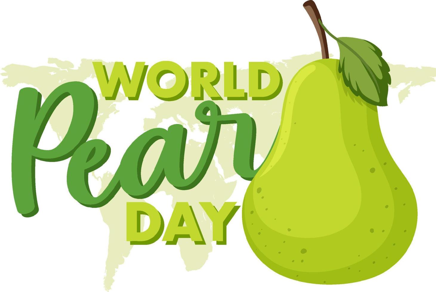 World Pear Day Poster Design vector