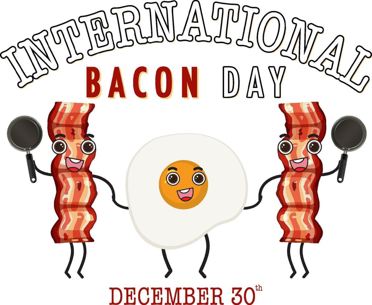 International bacon day poster template vector