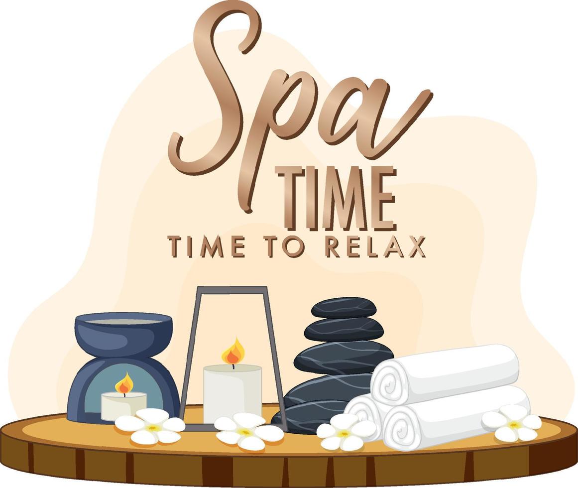 Luxury spa poster template design vector