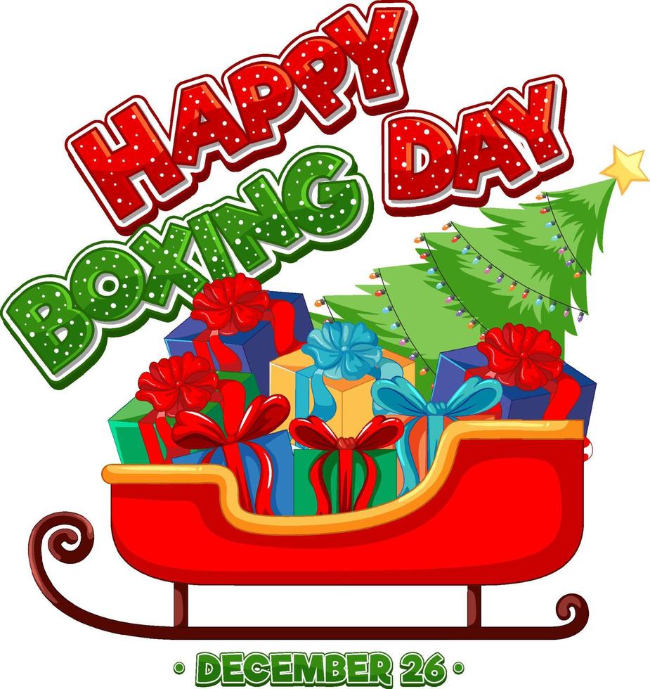 Happy Boxing Day banner design vector