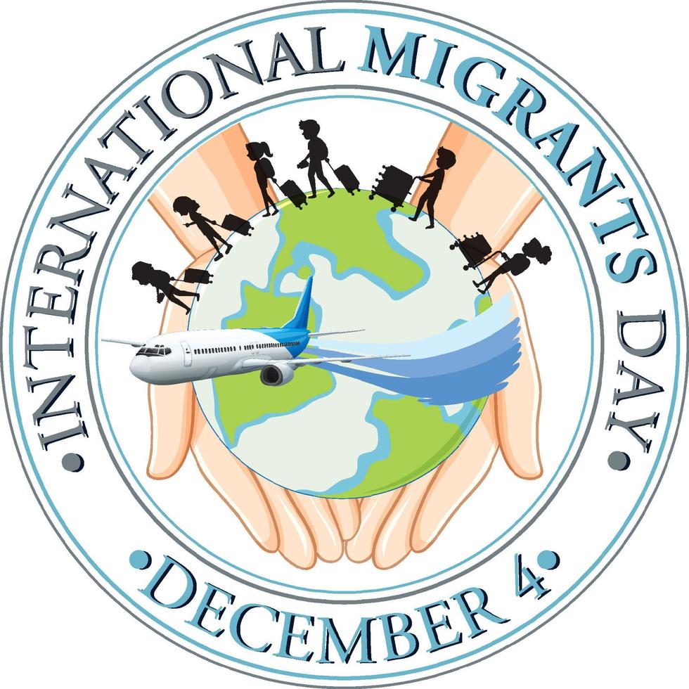 International Migrants Day Banner Design vector