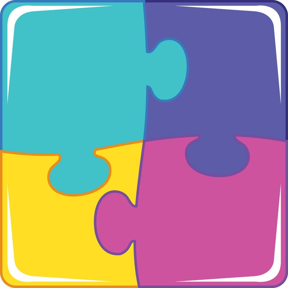 Colourful jigsaw puzzle background vector