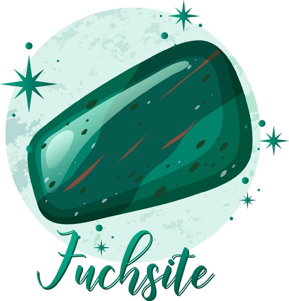 Fuchsite stone with text vector