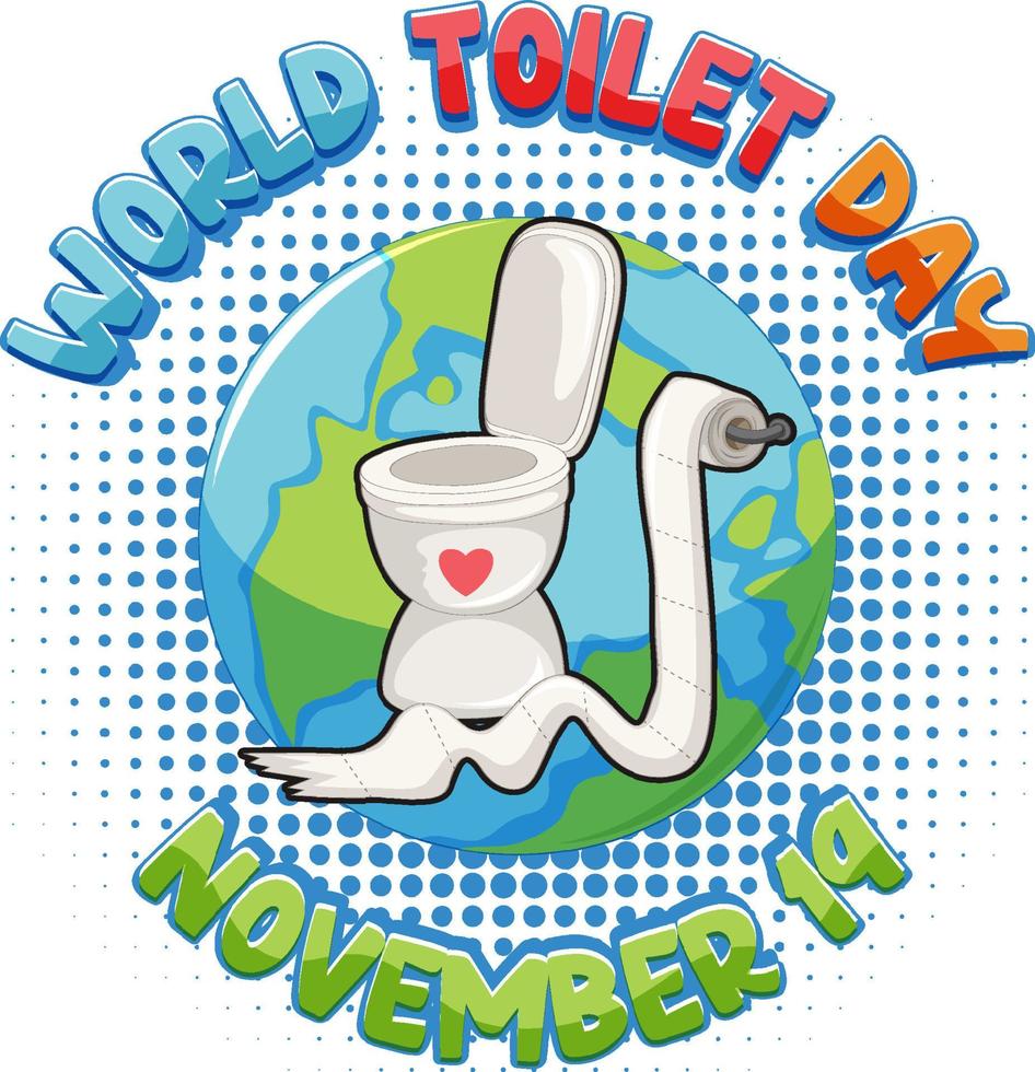 World toilet day text design 13763702 Vector Art at Vecteezy