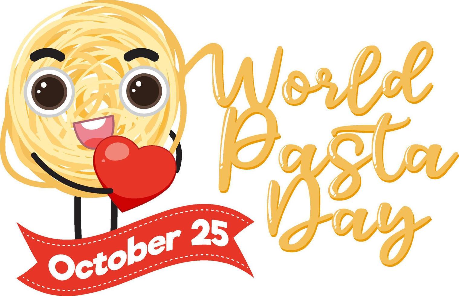 World Pasta Day Poster Design vector