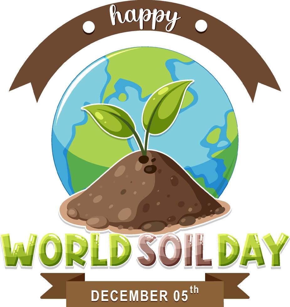 World soil day text for banner or poster design vector