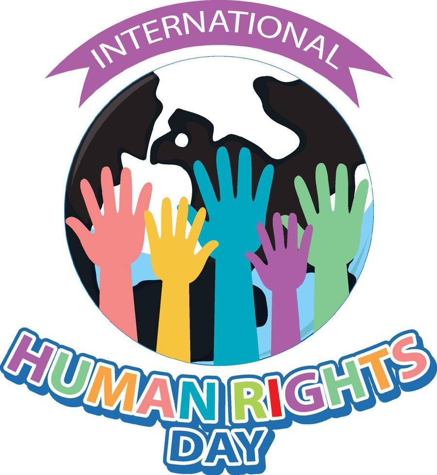 International Human Rights Day text for banner design vector