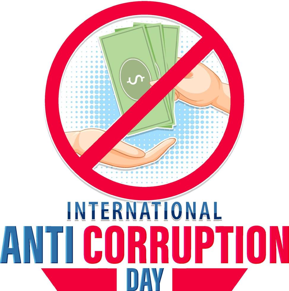 International Anti Corruption Day Poster Design vector