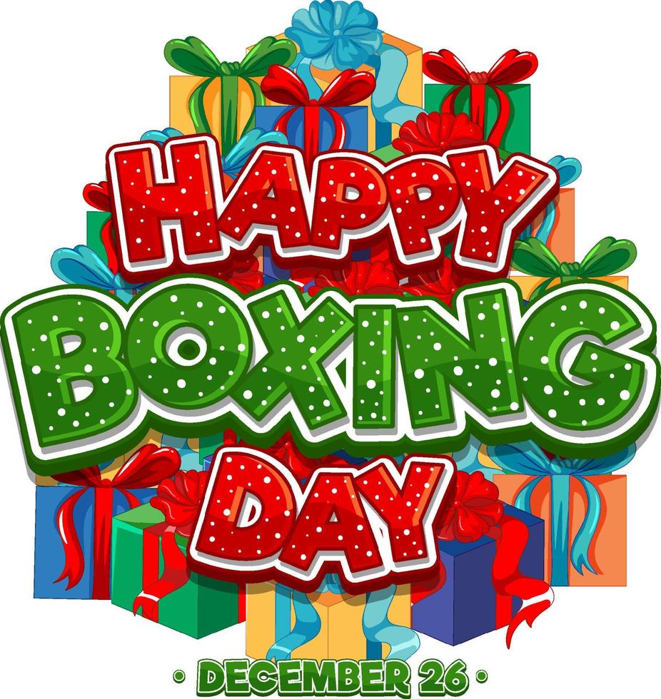 Happy Boxing Day banner design vector