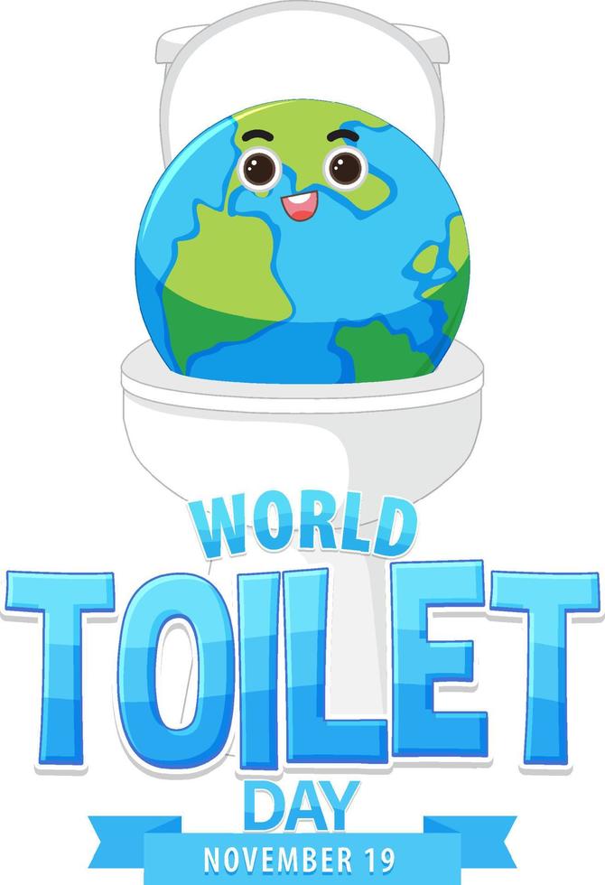 World toilet day text design 13763733 Vector Art at Vecteezy