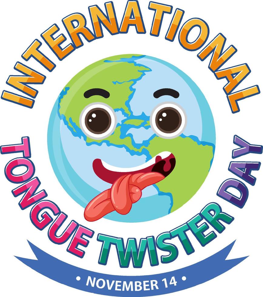 International Tongue Twister Day Banner Design vector