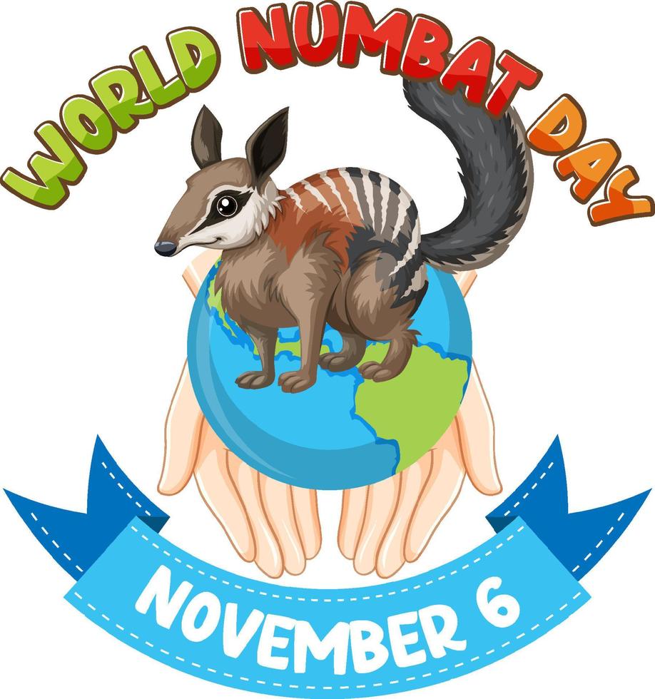 World Numbat Day Banner Logo vector