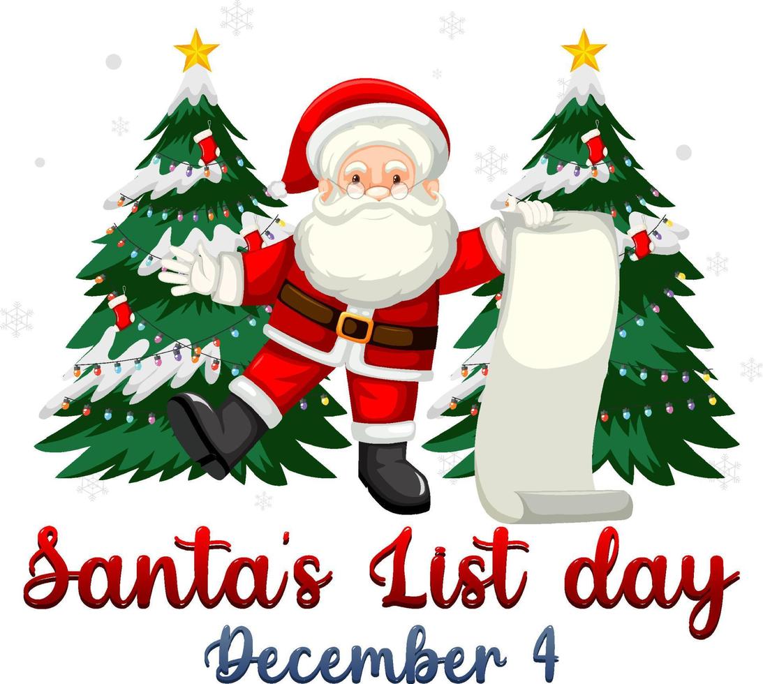 Happy Santa's List Day banner design 13763782 Vector Art at Vecteezy