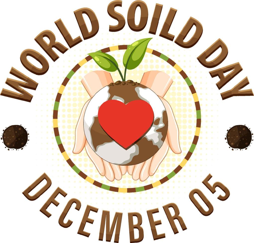 World soil day text for banner or poster design vector