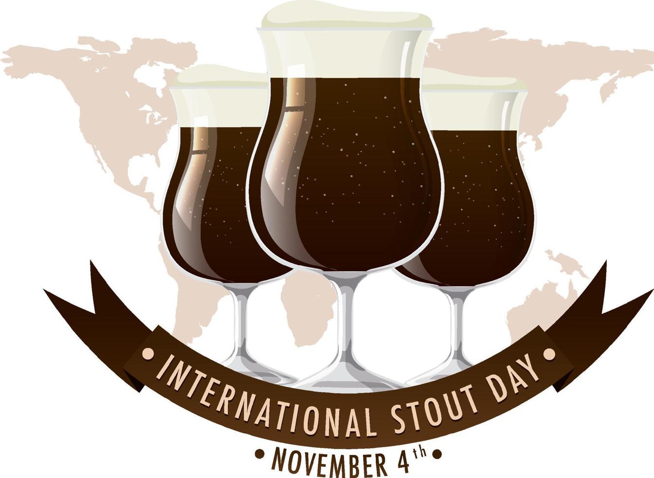 International Stout Day Banner Design vector