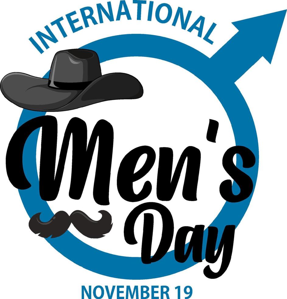 International mens day for poster or banner design vector