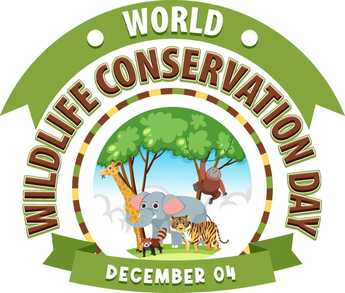 World wildlife conservation day banner design vector