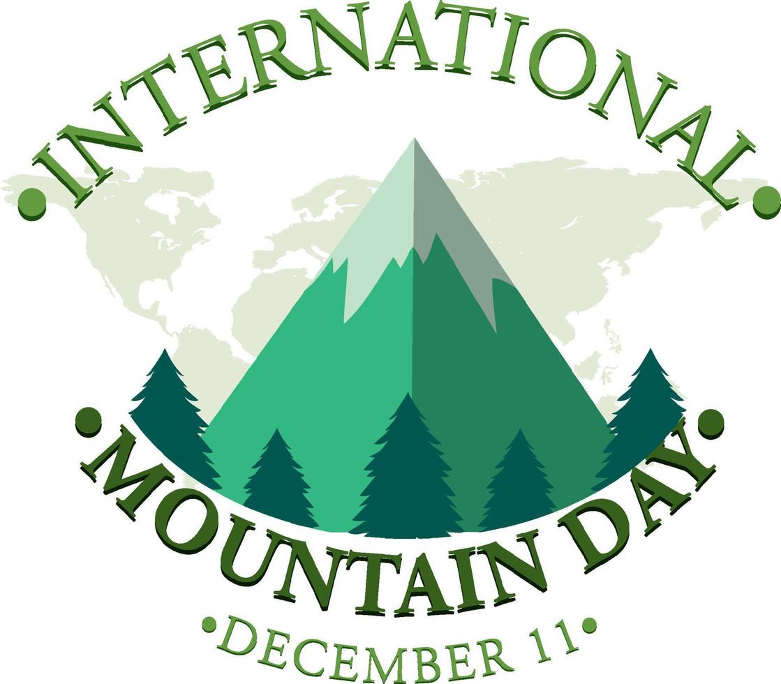 International Mountain Day Poster Template vector