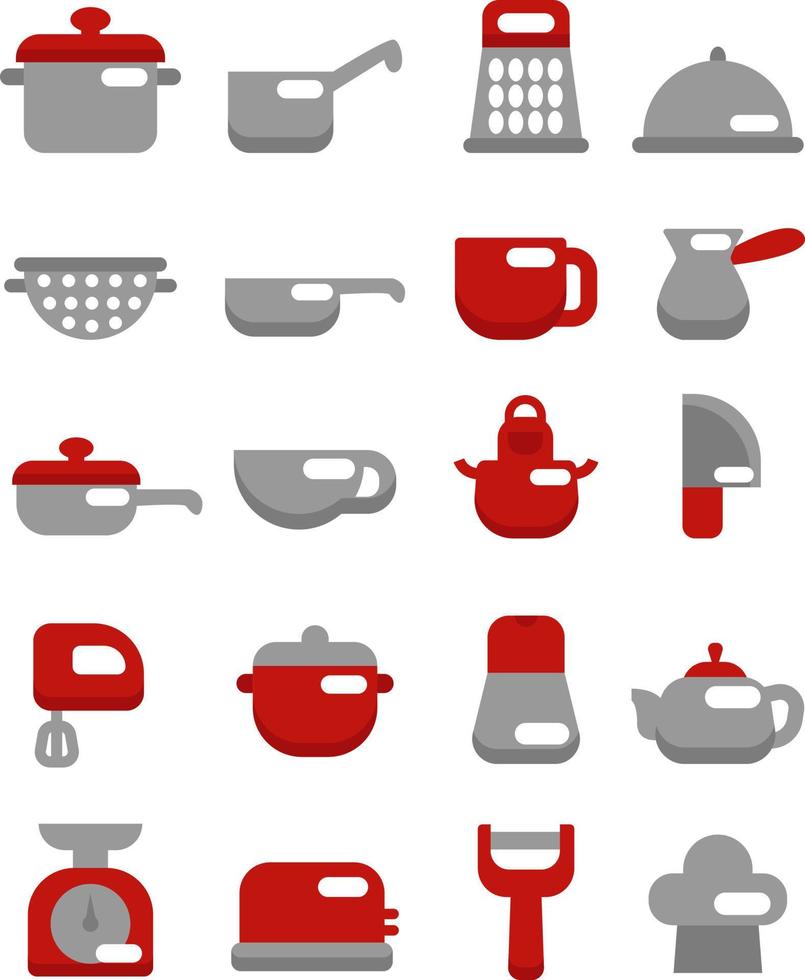 Cooking supplies, illustration, vector on a white background.