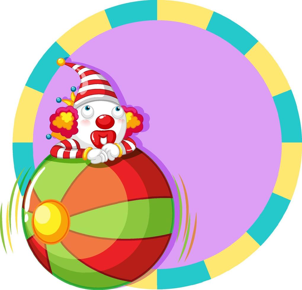 Circus clown with music key banner vector