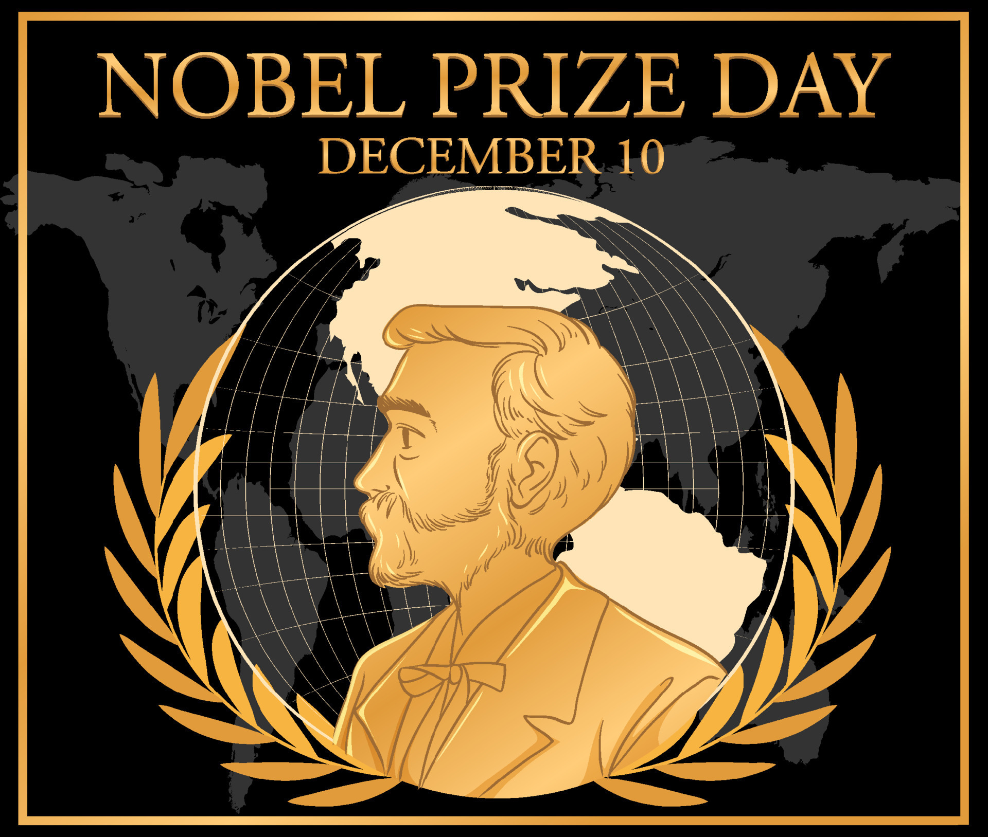 Nobel prize day poster design 13763946 Vector Art at Vecteezy