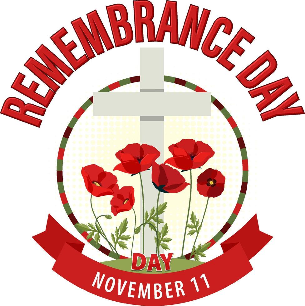 Remembrance Day Logo Design vector