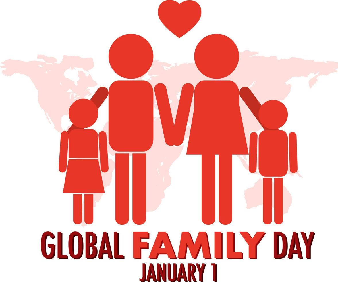 Global family day logo design vector