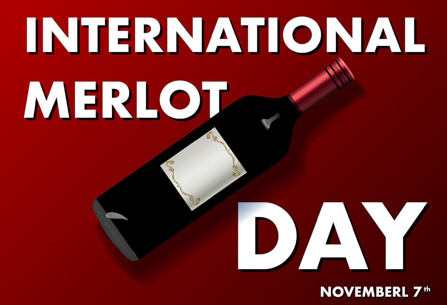 Intenational Merlot Day Poster Design vector