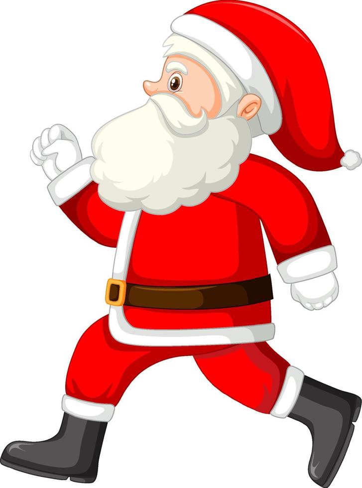 Santa Claus running cartoon character vector