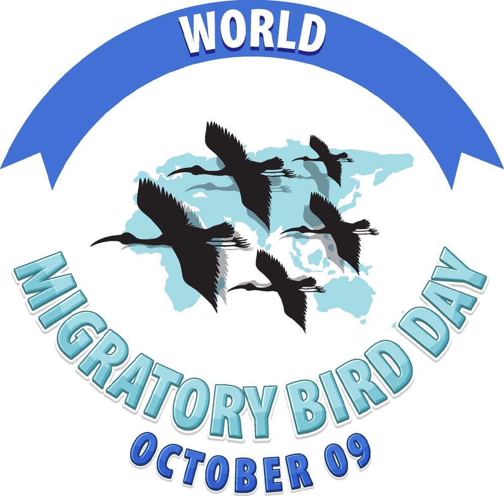 diseño de banner del día mundial de las aves migratorias vector