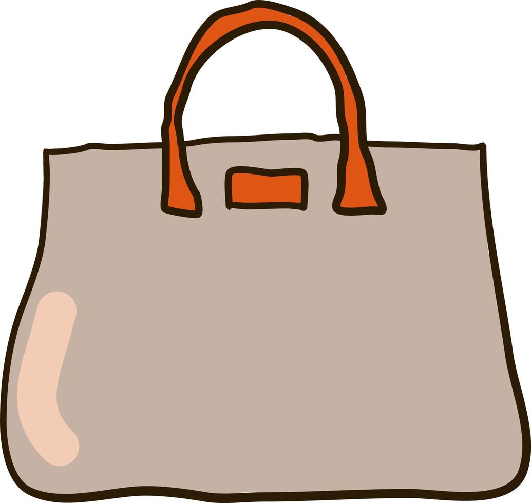 bolsa de mujer plana, ilustración, vector sobre fondo blanco.