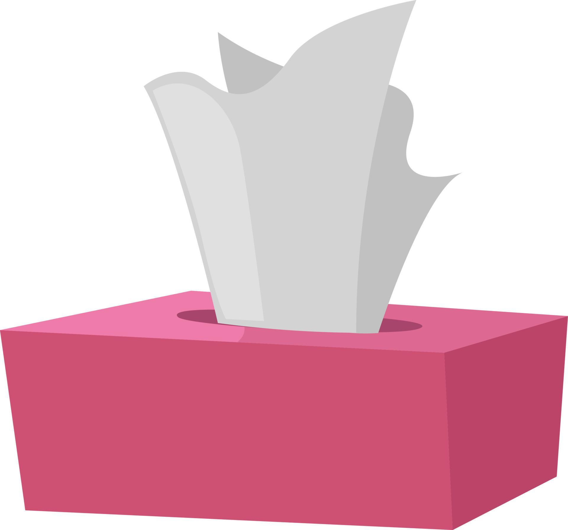 Pink napkin box, illustration, vector on a white background. 13764040