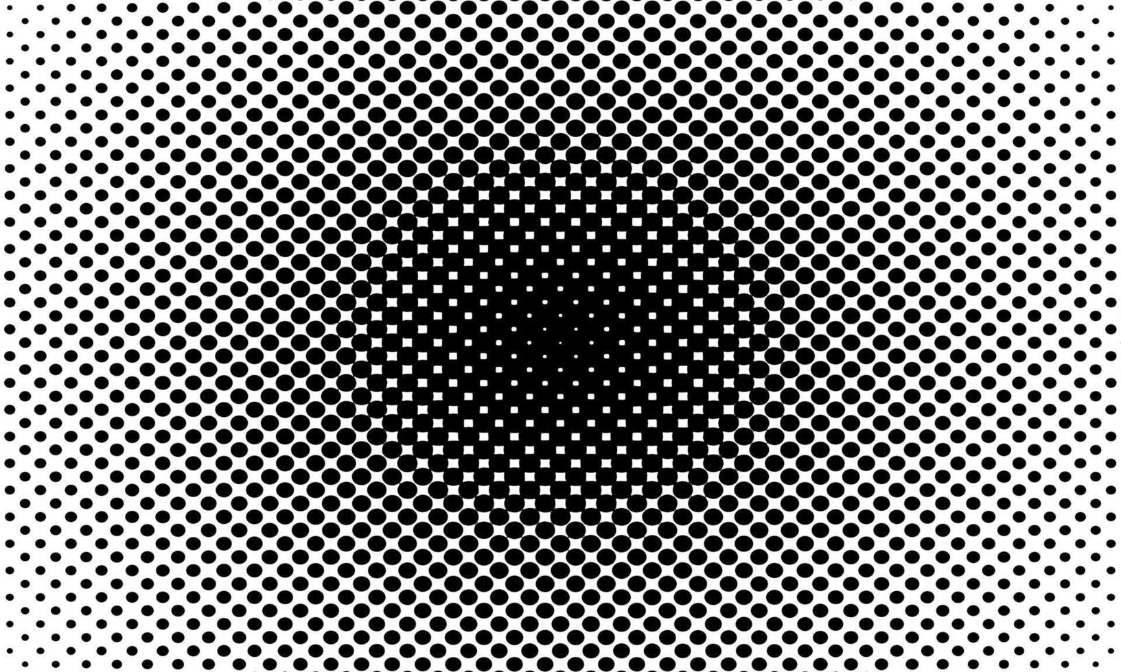 Black white pop art background with halftone dots in retro comic style. Vector illustration.
