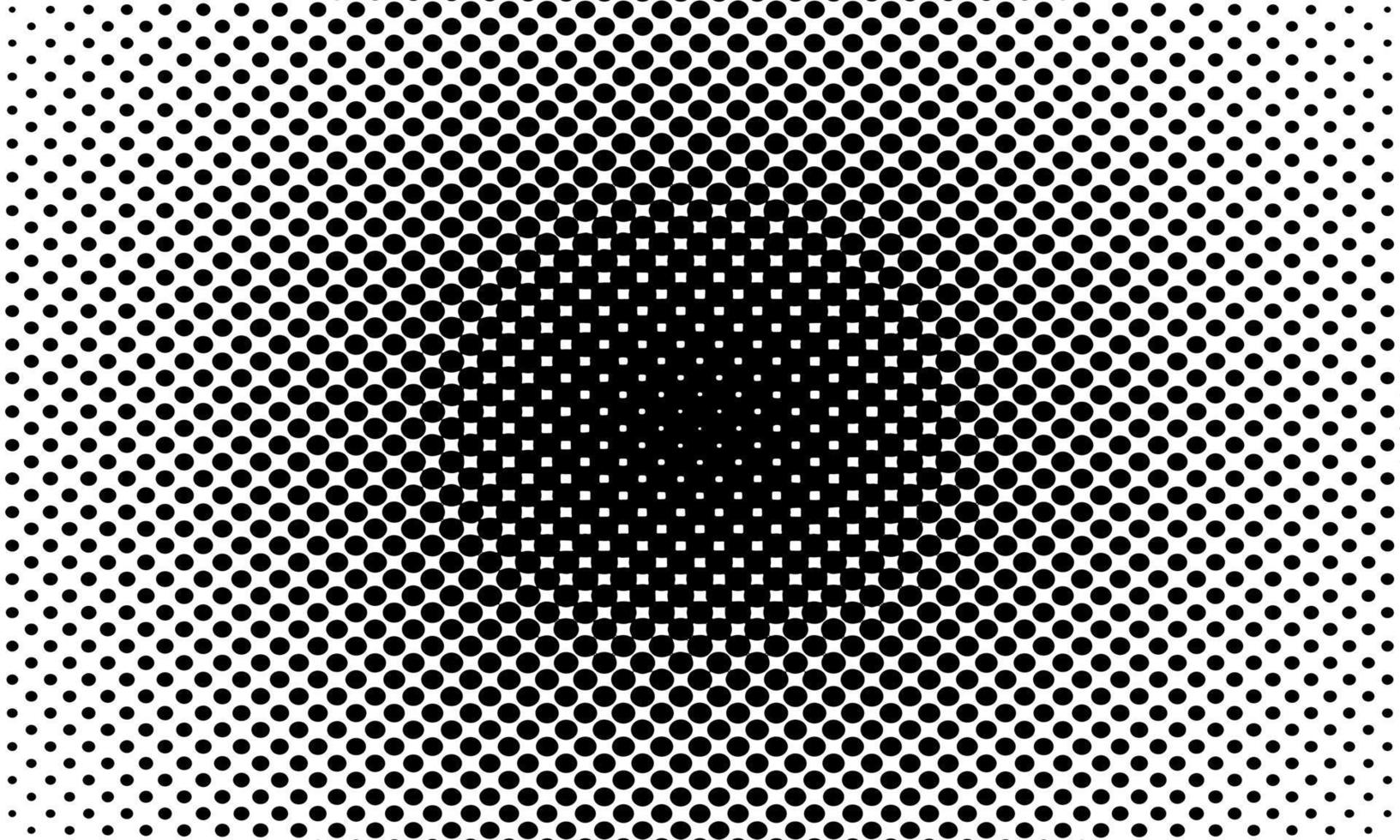 Black white pop art background with halftone dots in retro comic style. Vector illustration.