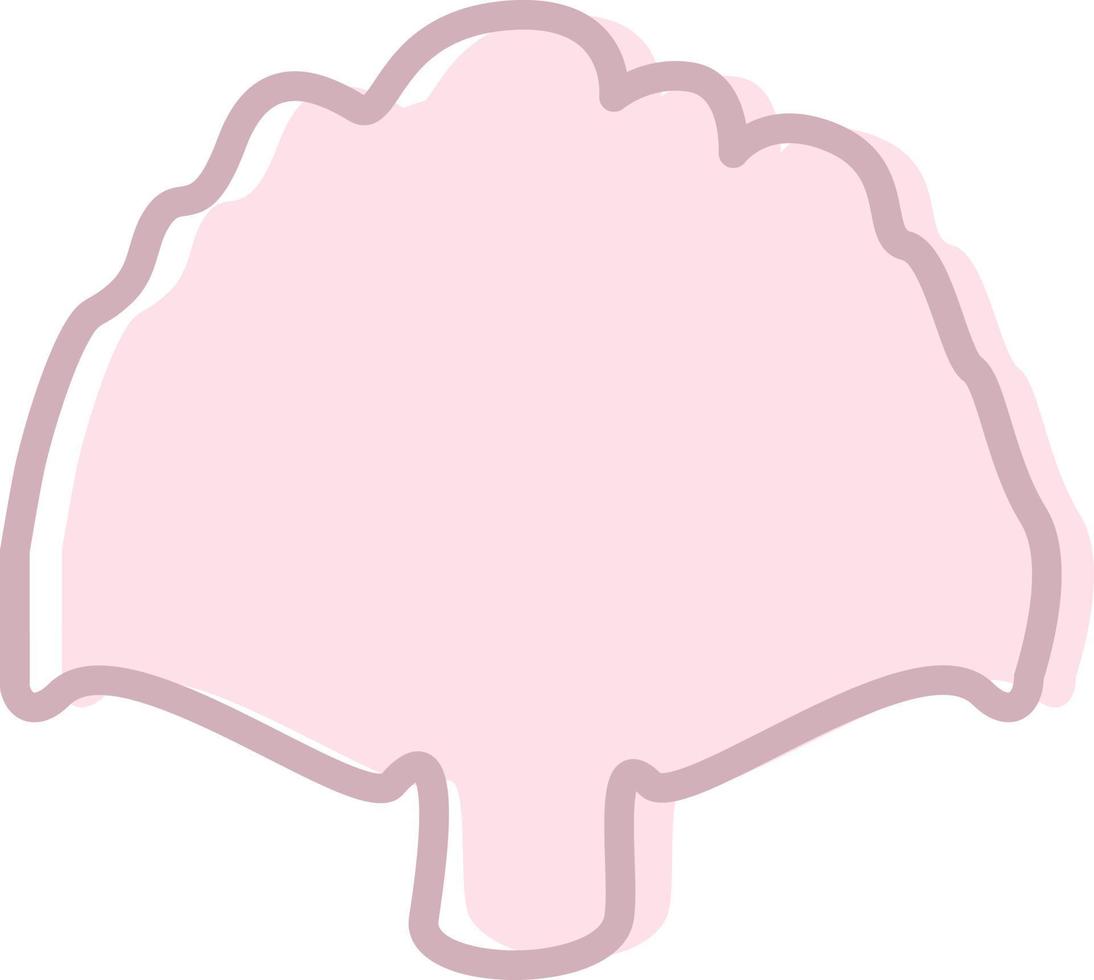 Small pink tree, illustration, vector, on a white background. vector