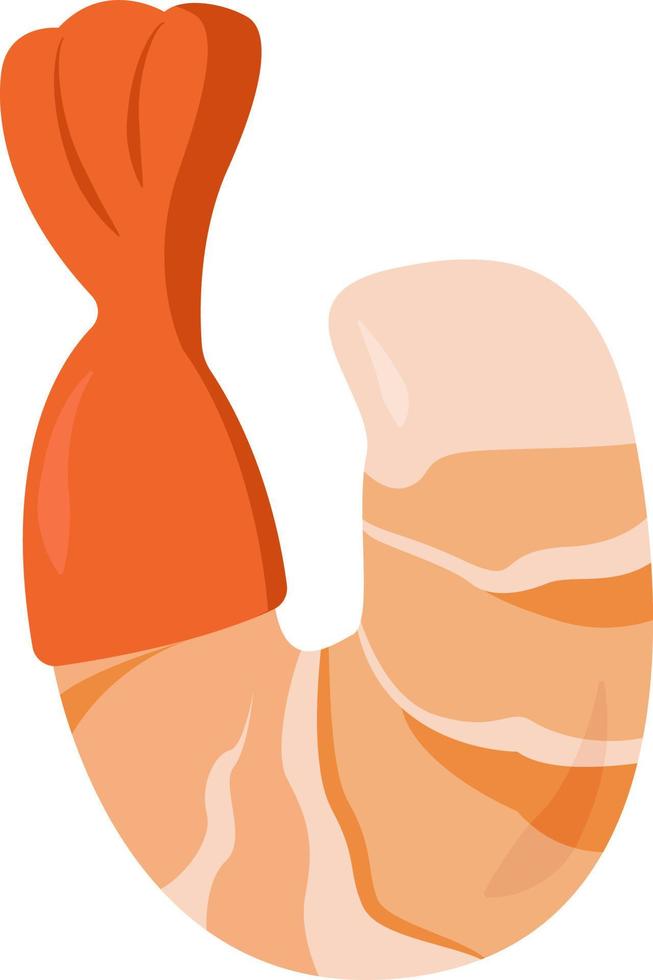 Small shrimp , illustration, vector on white background