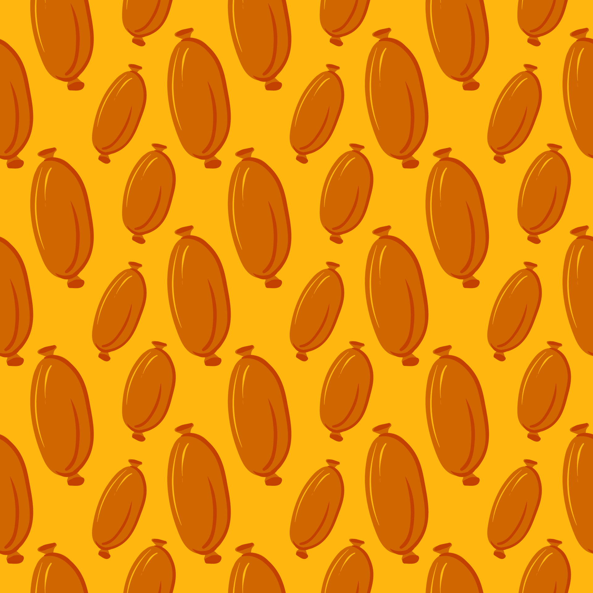Sausage wallpaper, illustration, vector on white background. 13764250