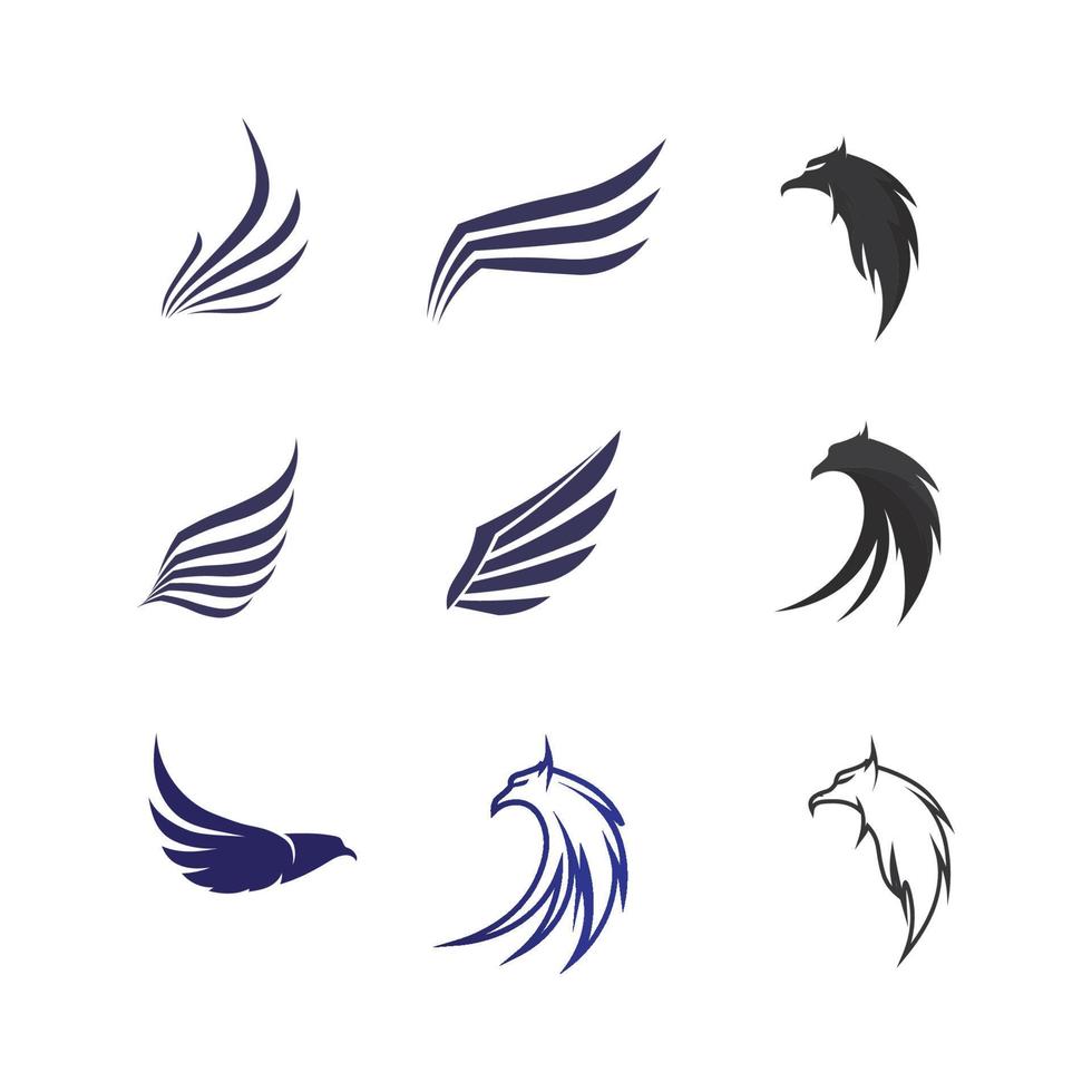 Falcon Eagle Bird Logo Template Vector Icon