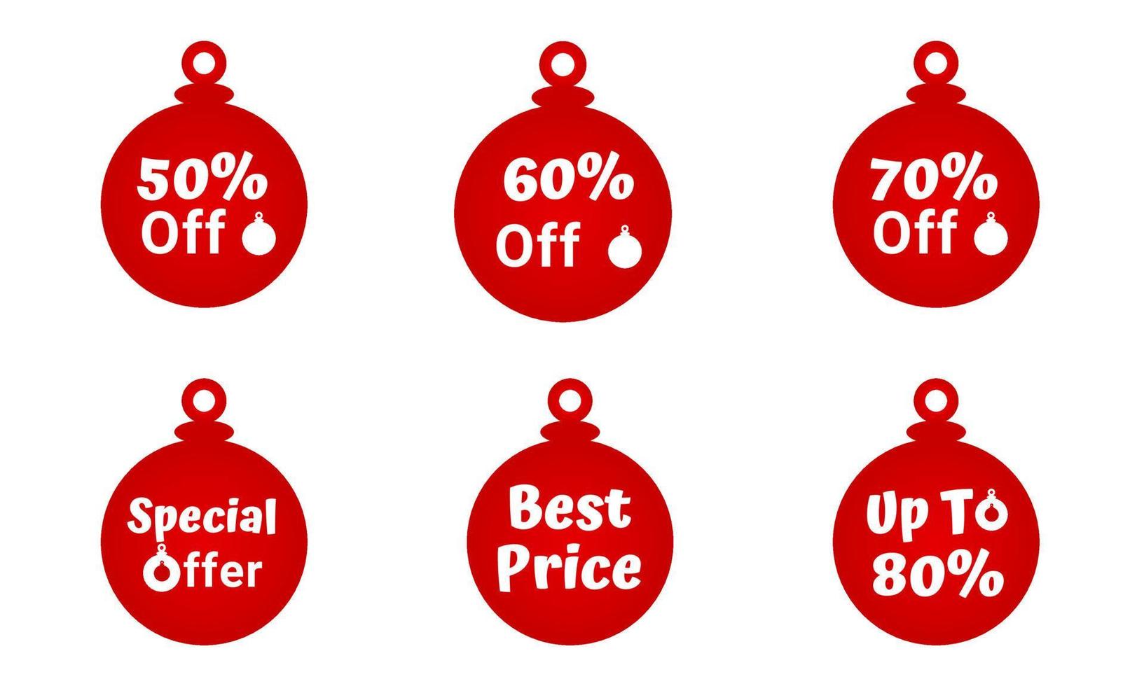 red ball hanger shaped discount design illustration tag vector