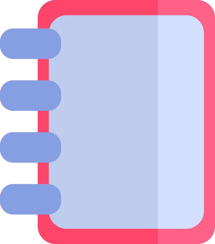 Pink blank sketchbook, illustration, vector, on a white background. vector