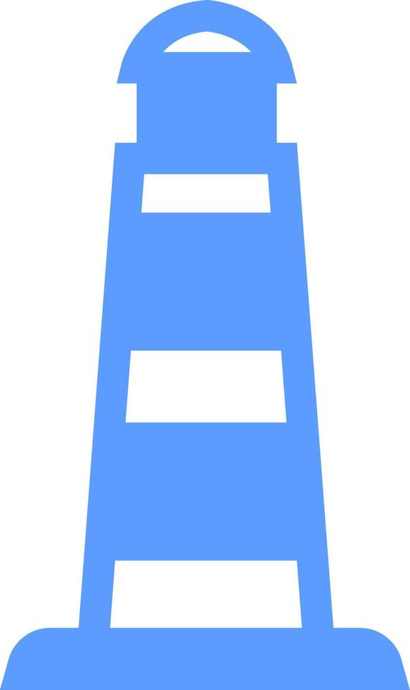 Blue lighthouse, icon illustration, vector on white background