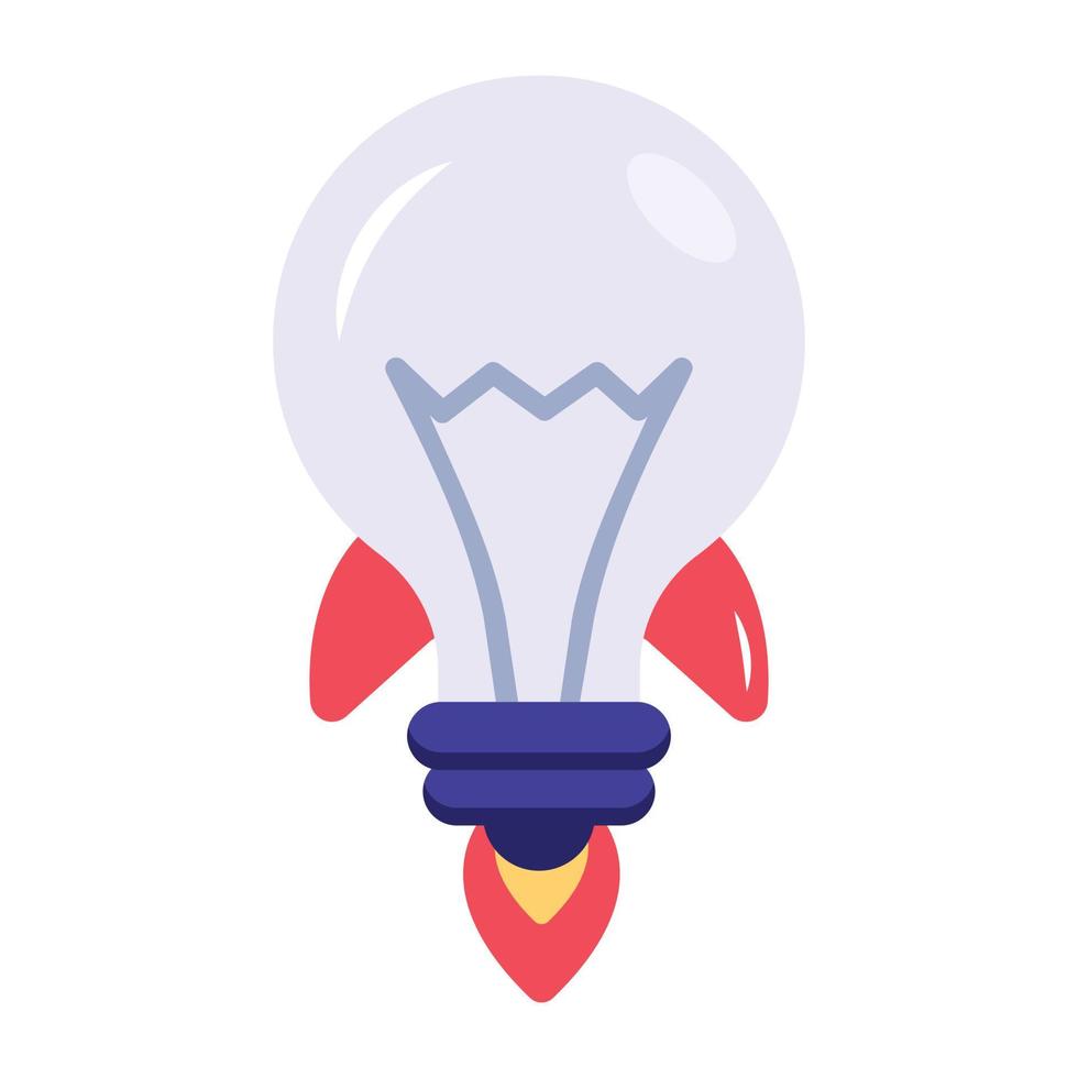 Grab flat icon of launch idea vector
