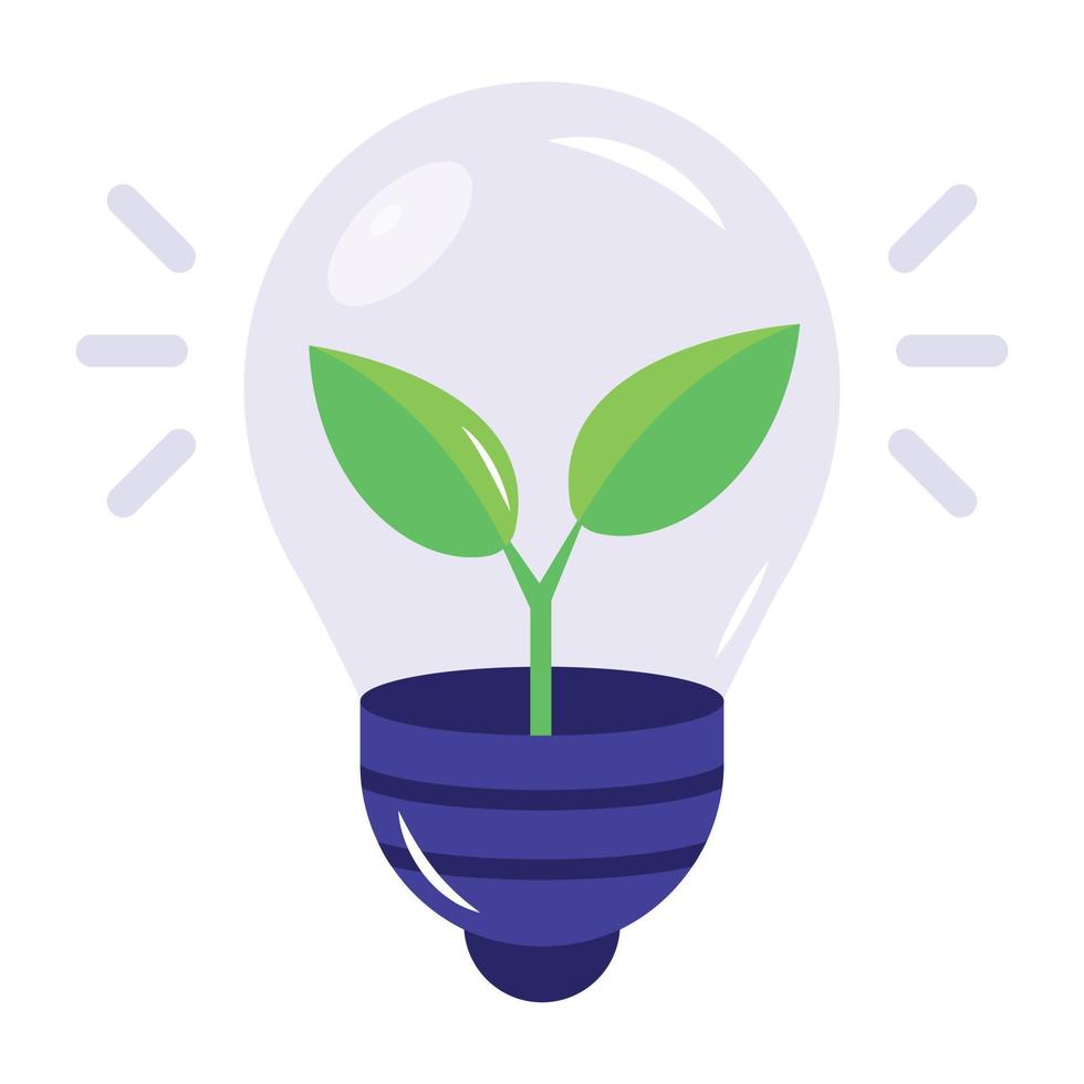 Grab flat icon of launch idea vector