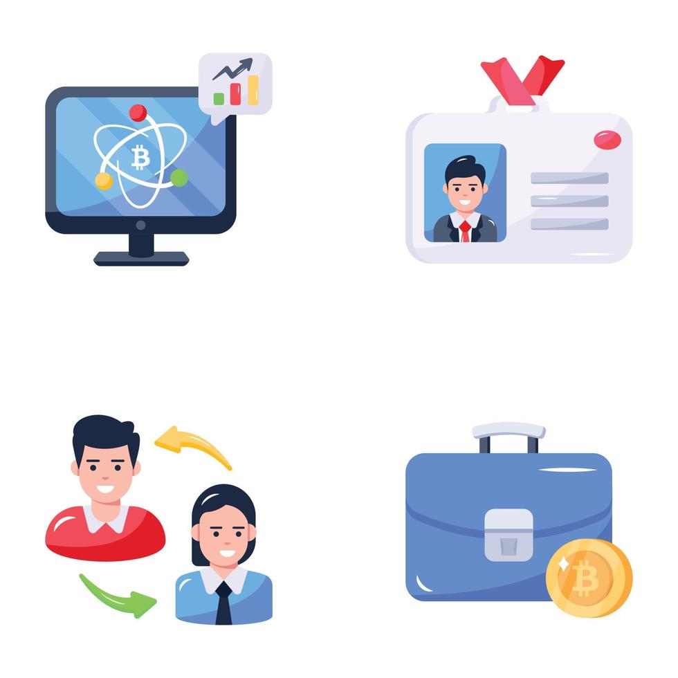 Set of Business Planning Flat Icons vector
