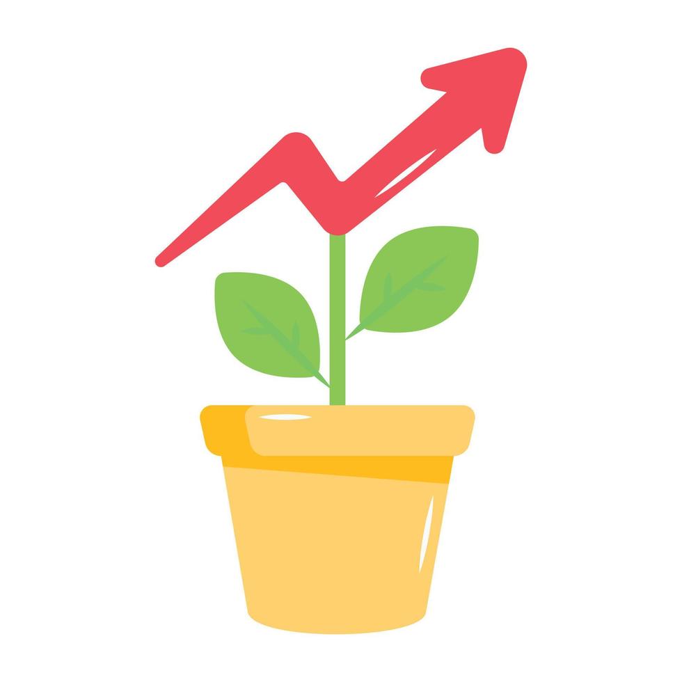 Download flat icon design of growth vector