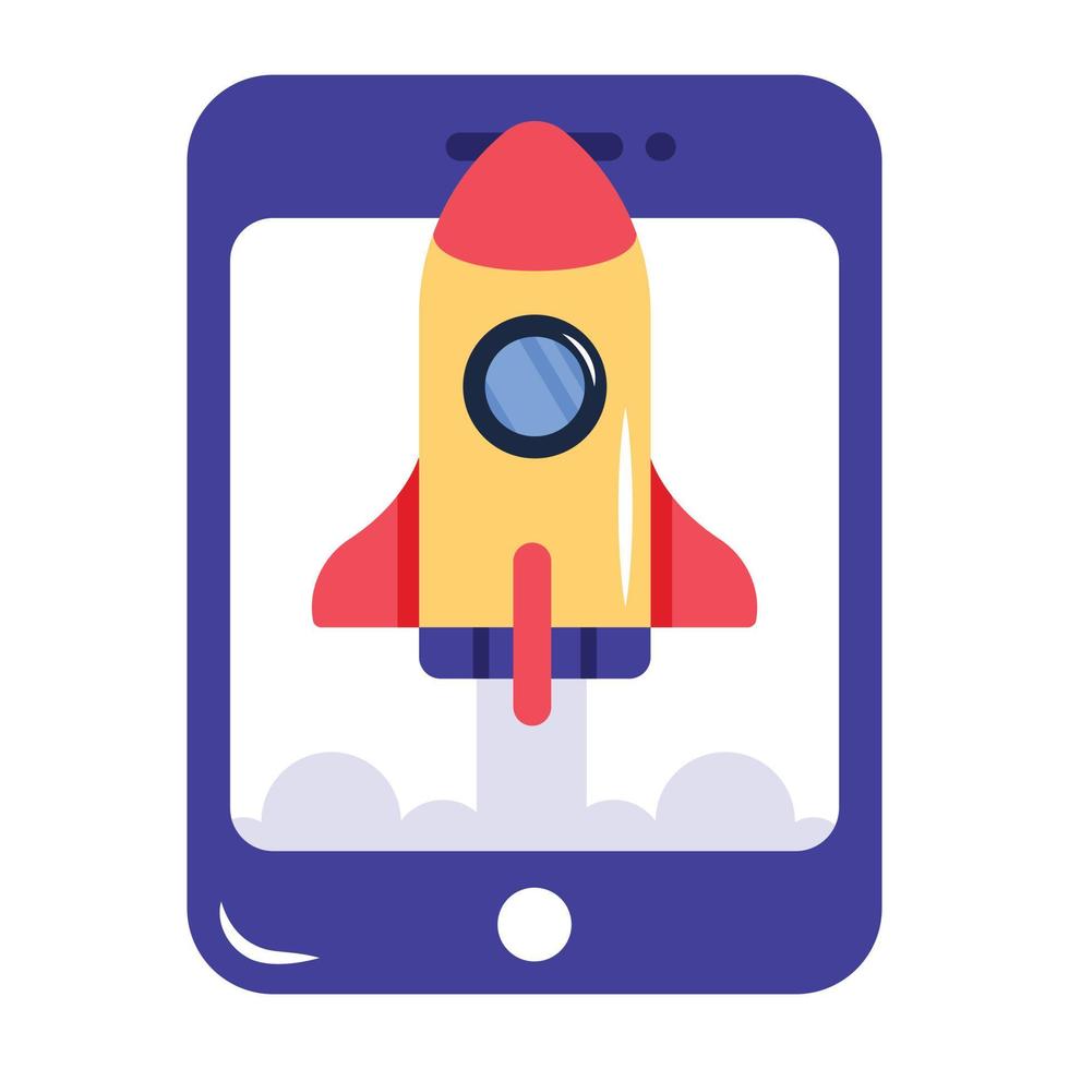 Application launch flat icon, editable design vector