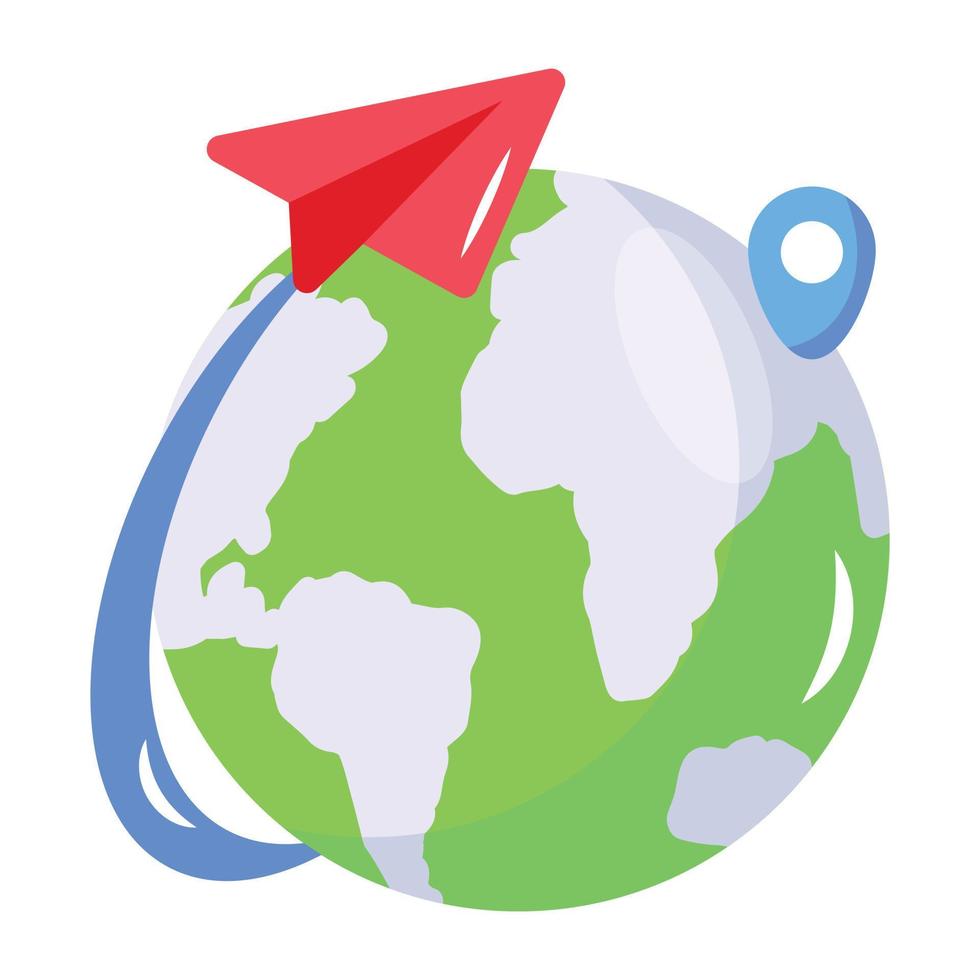 Ready to use flat icon of global mail vector