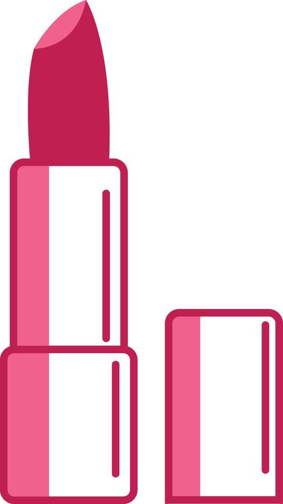 Pink lipstick, illustration, vector on white background.