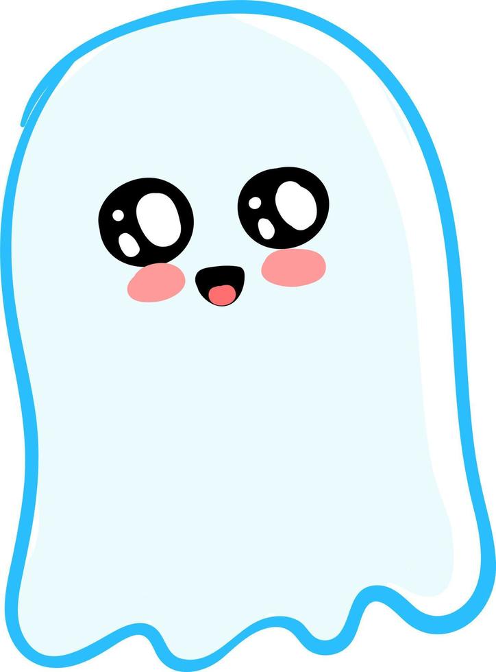 Cute ghost, illustration, vector on white background.