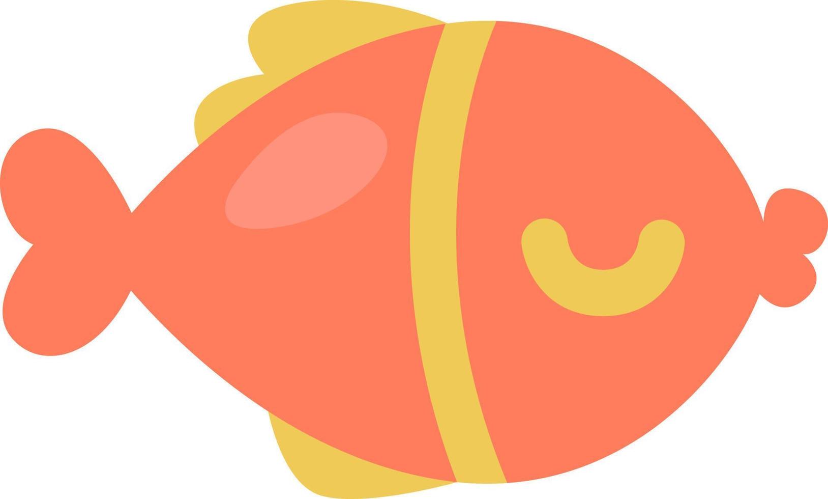 Ocean red fish, illustration, vector on a white background.